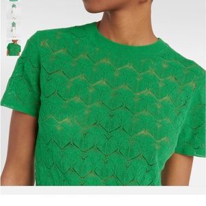 Vince Fine Lace Crew Neck Blouse Top